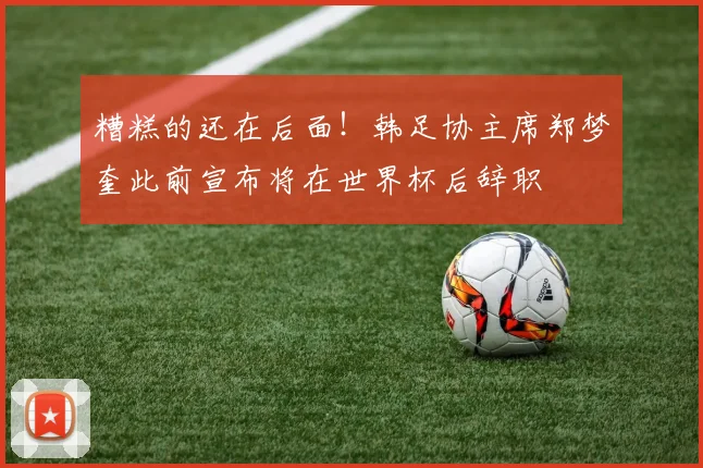 糟糕的还在后面！韩足协主席郑梦奎此前宣布将在世界杯后辞职